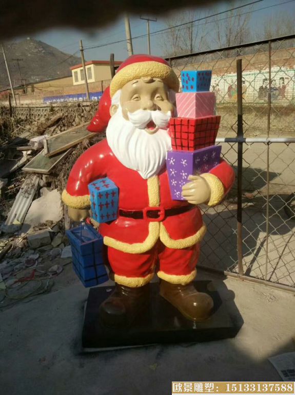 圣诞老人雕塑 童话玻璃钢雕塑