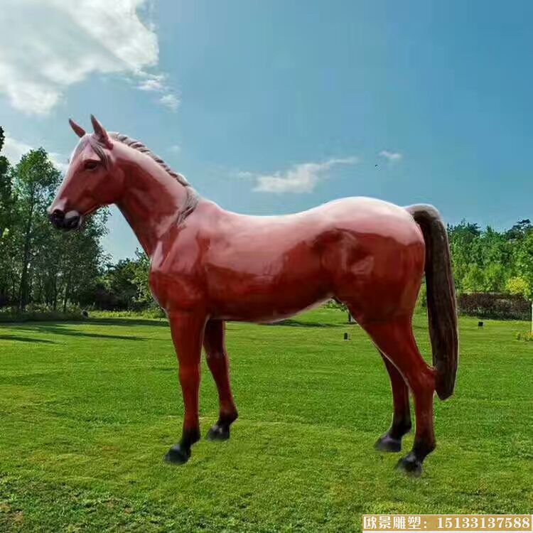马 动物玻璃钢雕塑