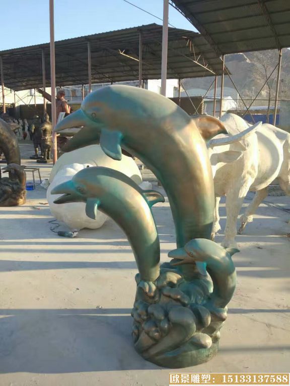 海豚 海底生物 玻璃钢雕塑